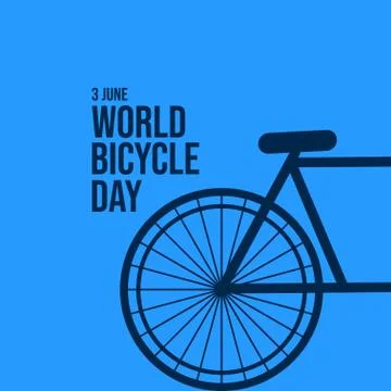 World Bicycle Day Celebration Vector Template Design Illustration Stock Illustration