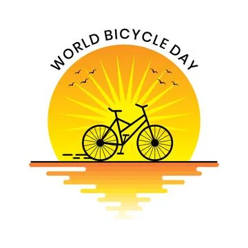 World Bicycle Day Concept Stock Illustration