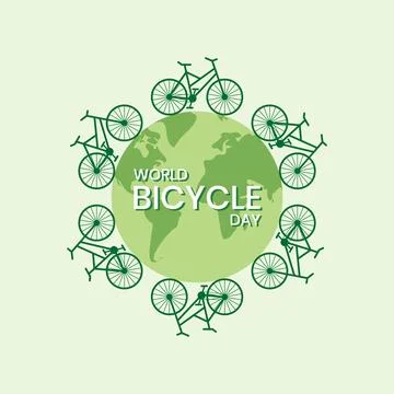 World Bicycle Day Concept Stock Illustration