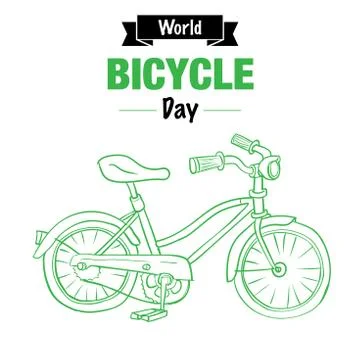 World bicycle day. Stock Illustration