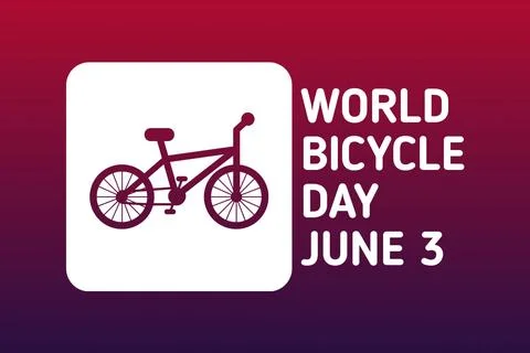 World Bicycle Day Illustrazione stock