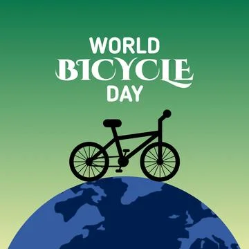 World Bicycle Day Illustrazione stock