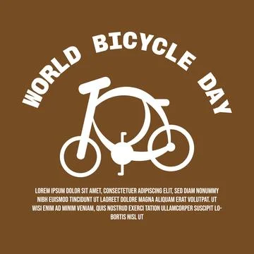 World bicycle day template vector Illustrazione stock