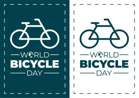 World bicycle Day vector template. Design for banner, greeting cards or Poste Illustrazione stock