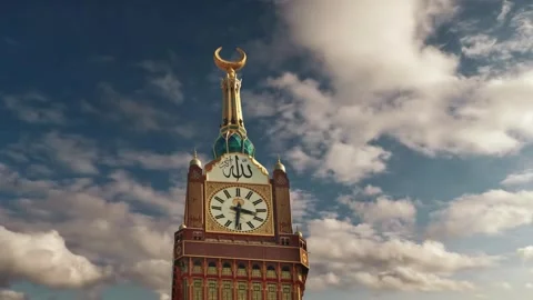 World biggest clock tower in mecca 動画素材 280126456