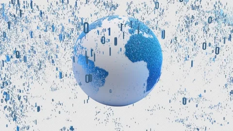 World Bits Particles 01-alpha Stock Footage 262437226