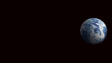 The World on Black Background  for education or sci concept 3d Rendering. Illustrazione stock