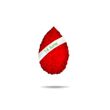 World Blood Donor Day. 14 June. Drop. Infographics. Vector illustration on Stock Illustration