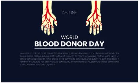 World Blood Donor Day background with blood drop. 14 june. Stock Illustration