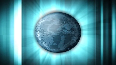 World blue earth globe background Stock Footage 91118569