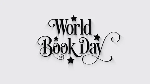 World Book Day Elegant Typography Animation Stock Footage 332627439