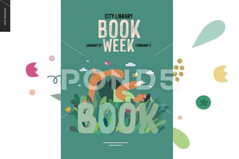 World Book Day, grass Stock Illustration