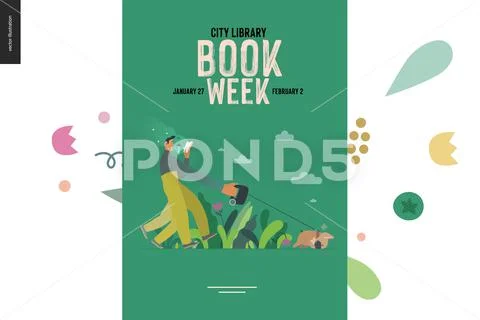World Book Day, grass Stock Illustration