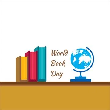 World book day illustration vector. Stock Illustration