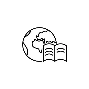 World book icon. Element of knowledge for mobile concept and web apps. Thin line Stock Illustration
