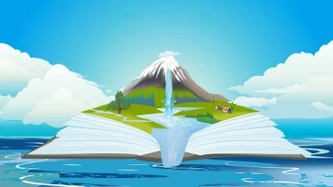 In the world of books Stock Illustration