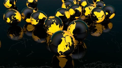 World bouncing balls Stock Footage 44931556