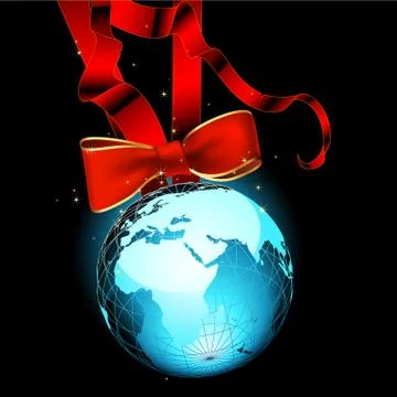 World with bow Stock Illustration