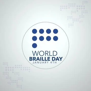 World Braille Day Promoting Accessibility and Inclusivity Stock Illustration
