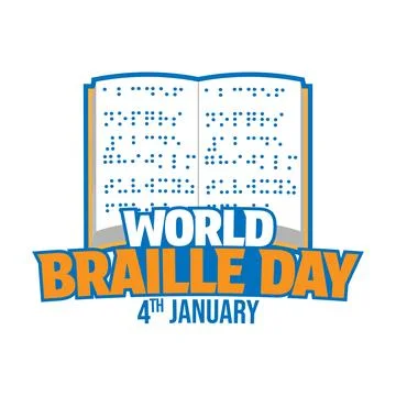 World braille day vector flat design Illustrazione stock