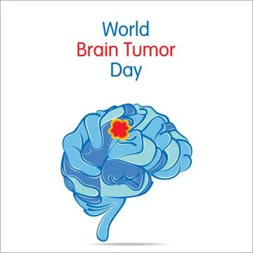 World Brain Tumor Day Vector Stock Illustration