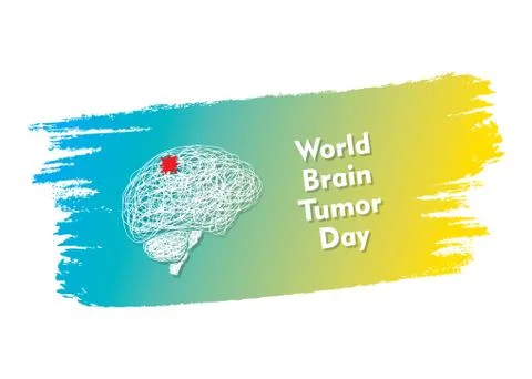 World Brain Tumor Day Vector Stock Illustration