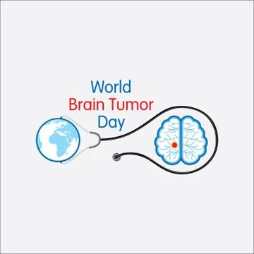 World Brain Tumor Day Vector Ilustração Stock