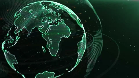 World Breaking News Background in green Stock Footage 239019836