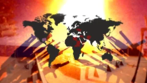 The world is on the brink of war Illustrazione stock