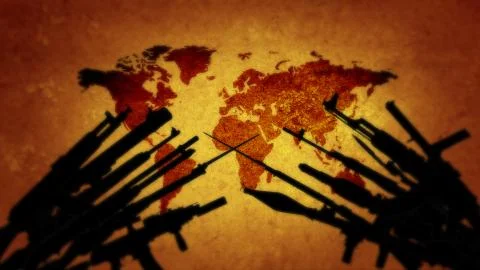 The world is on the brink of war Illustrazione stock