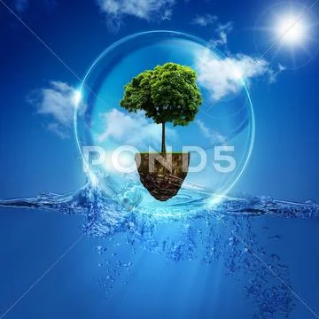 World into the bubble. abstract natural backgrounds for your design Stock Photos
