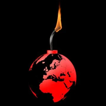 World burning Stock Illustration