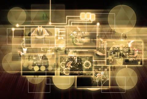 World business and technology for background 库存插图