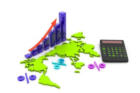 World Business chart Stock-Illustration