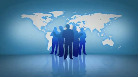 World Business Silhouette Stock After Effects