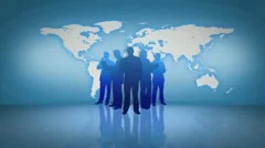 World Business Silhouette Stock After Effects
