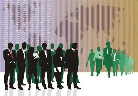 World Business Traders Stock Illustration