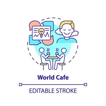 World cafe concept icon Stock-Illustration