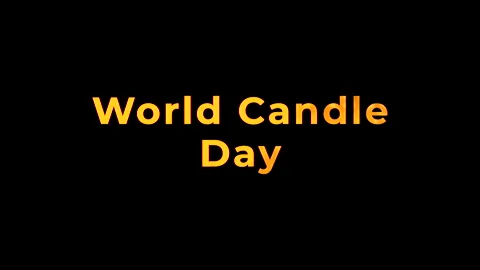 World Candle Day text animation with black background. 4k Video Stock Footage 300951766