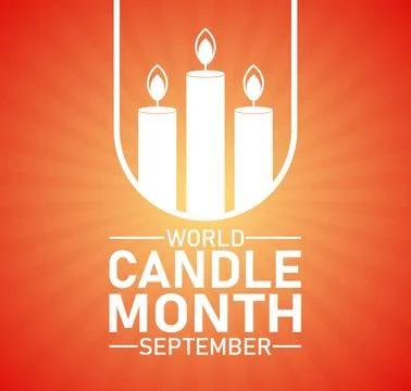 World Candle Month Illustrazione stock