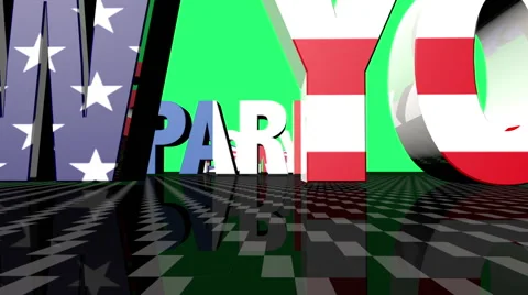 World Capital Cities  Flags Green HD Stock Footage 41268171