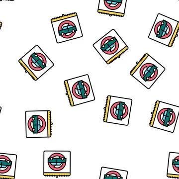 World car-free day vector seamless pattern Stock Illustration