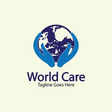 World Care Logo Template Design Vector, Emblem, Design Concept, Creative Symb Stock Illustration