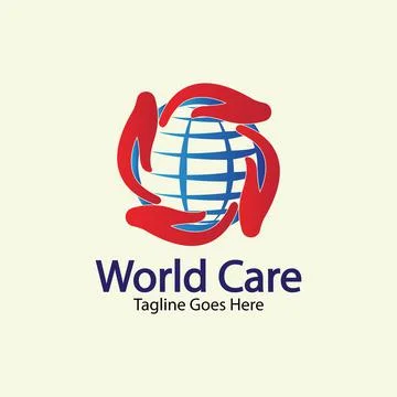 World Care Logo Template Design Vector, Emblem, Design Concept, Creative Symb Stock Illustration