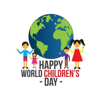 World children's day Illustrazione stock