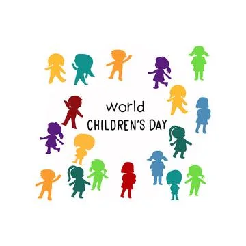 World childrens day Stock Illustration