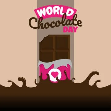 World chocolate day design vector Stock Illustration