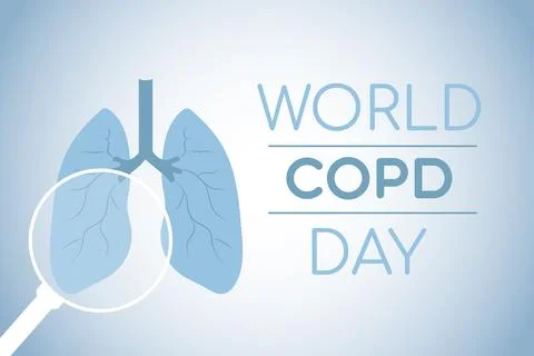 World Chronic Obstructive Pulmonary Disease Day Stock Illustration