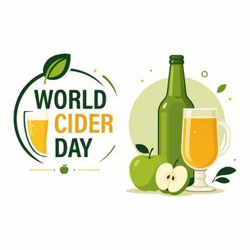 World Cider Day Celebration Vector Stock Illustration