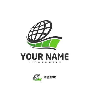 World Cinema logo vector template, Creative Film Strip Cinema logo design con Stock Illustration